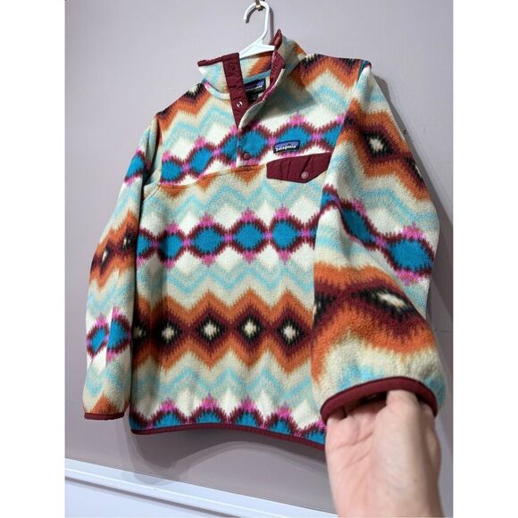 Vintage Patagonia Synchilla Fleece Pullover Sweater Timber Twist Aztec Print XS - Picture 10 of 12